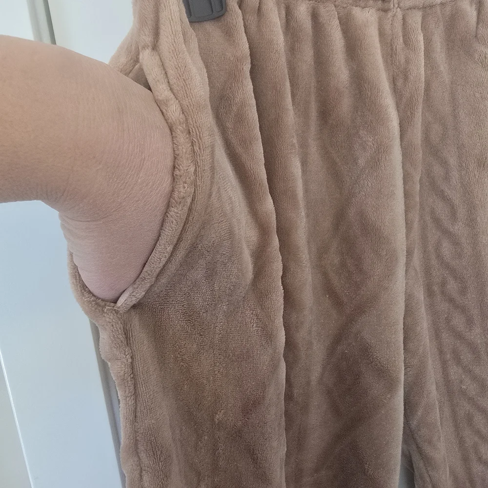 Muk Luks Loungewear Sherpa Pjs Long Sleeve Pant Set L Soft Copper Brown Sleep